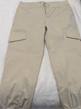 Sanctuary - Rebel Cropped Cargo Jogger Pants - Elastic Hem (Pumice)